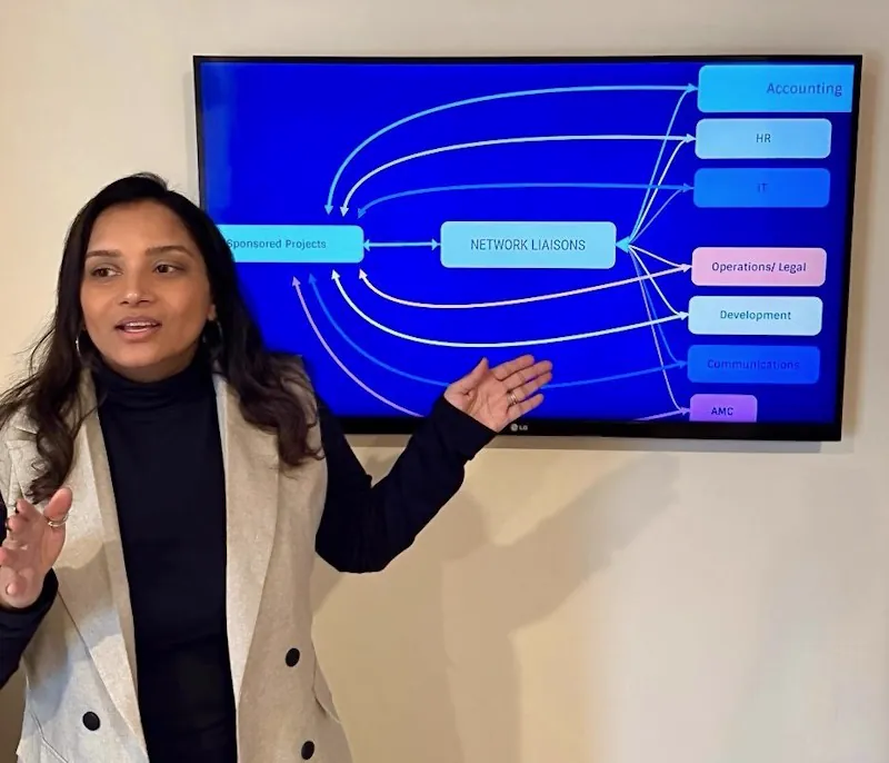 Shelly Hundiwal speaking on camera